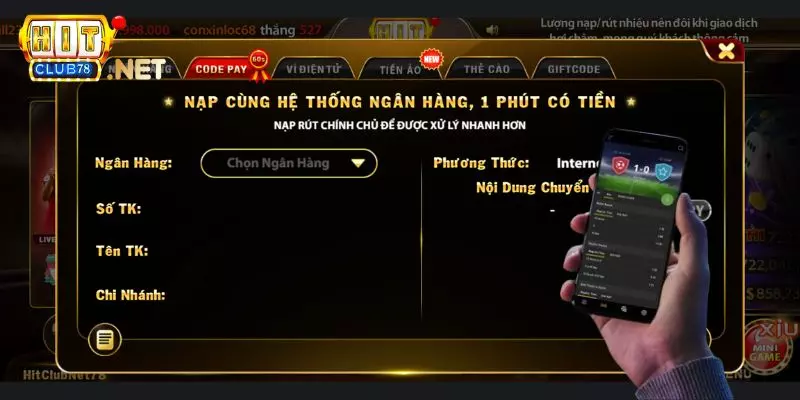 Nạp tiền cá cược thể thao bằng 5 phương thức khác nhau