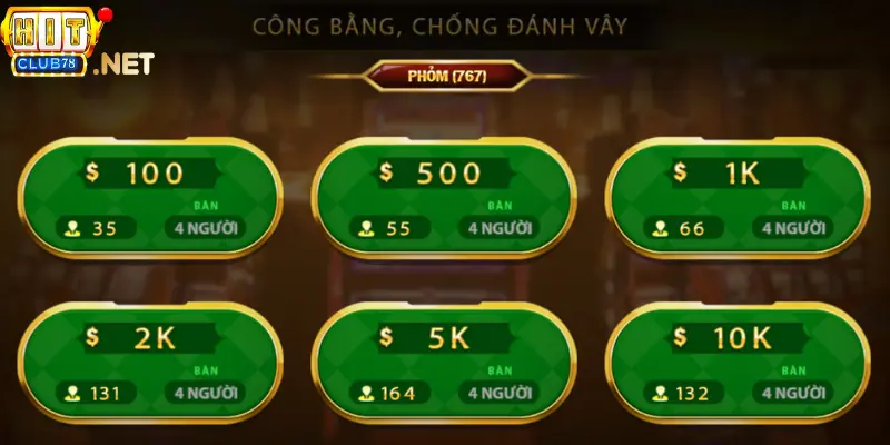 Hướng dẫn cách tham gia Phỏm tại Hitclub đơn giản