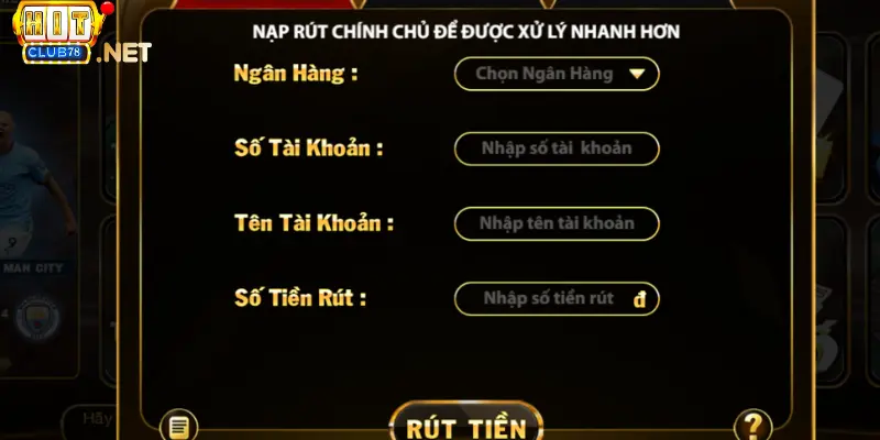 Rút tiền game bài Tiến lên tại Hitclub